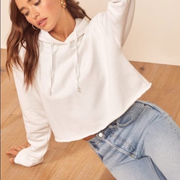 reformation Miles hoodie vintage white Xs NWT - Picture 3 of 6